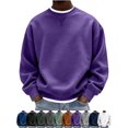 thumbnail image 1 of Pullover Tops for Men Crew Neck Long Sleeve Layered Look Loose Fit Everyday Wear, 1 of 6