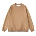 thumbnail image 1 of Men's Oversized-Fit Crewneck Sweatshirt Fleece Sweatshirt Cotton-Blend Pullover, Plus Size Crewneck Sweatshirt M-5XL, 1 of 4