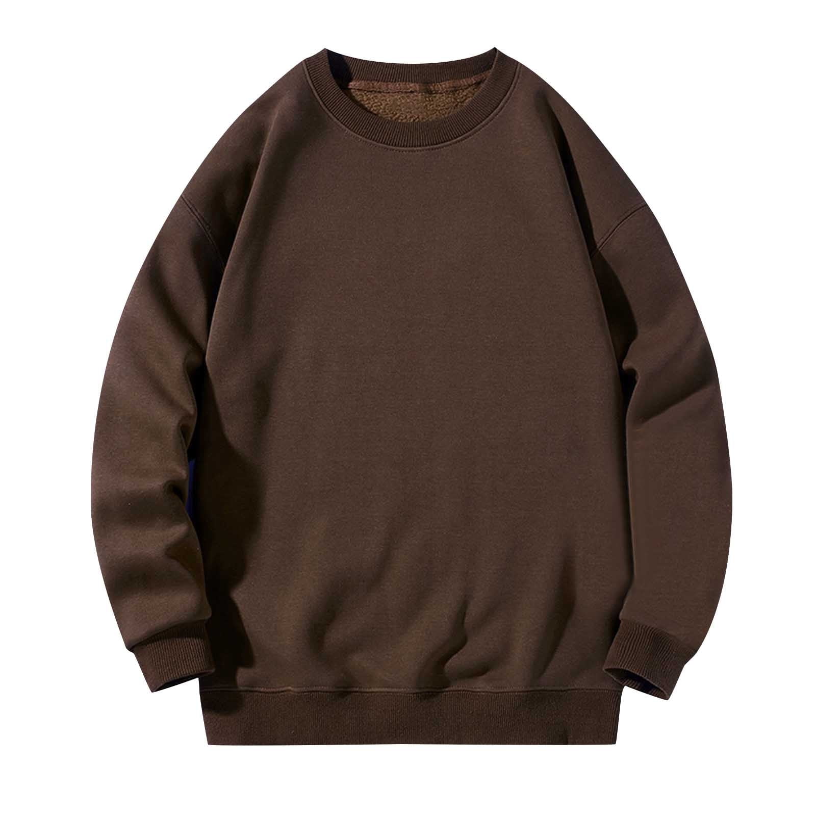 Men's Oversized Fleece Crewneck Sweatshirt Thick Loose Fit Soft