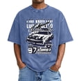 thumbnail image 1 of Men’s Oversized Graphic T-Shirt, Acid Wash Vintage Cotton Tee, Drop Shoulder Streetwear Top, 1 of 3