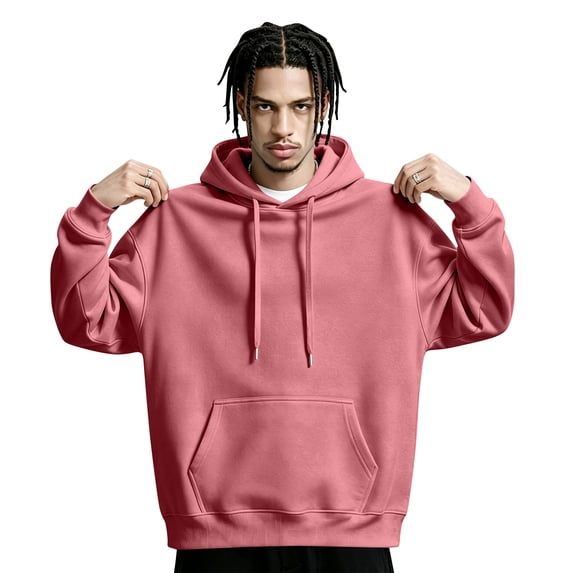 Men's Oversized Hoodie Casual Pullover Sweatshirt with Drawstring Hood Kangaroo Pocket Relaxed Fall Hoodies
