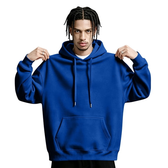 Men's Oversized Hoodie Casual Pullover Sweatshirt with Drawstring Hood Kangaroo Pocket Relaxed Fall Hoodies