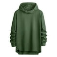 thumbnail image 1 of Men's Oversized Hoodies Casual Long Sleeve Hooded Sweatshirts Trendy Solid Color Fall Pullover Shirt Tops Outwear (L, Army Green), 1 of 6