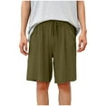 thumbnail image 1 of Men's Oversized Pajama Shorts Summer Breathable Sleepwear PJ Bottoms with Drawstring Soft Homewear Loungewear, 1 of 8