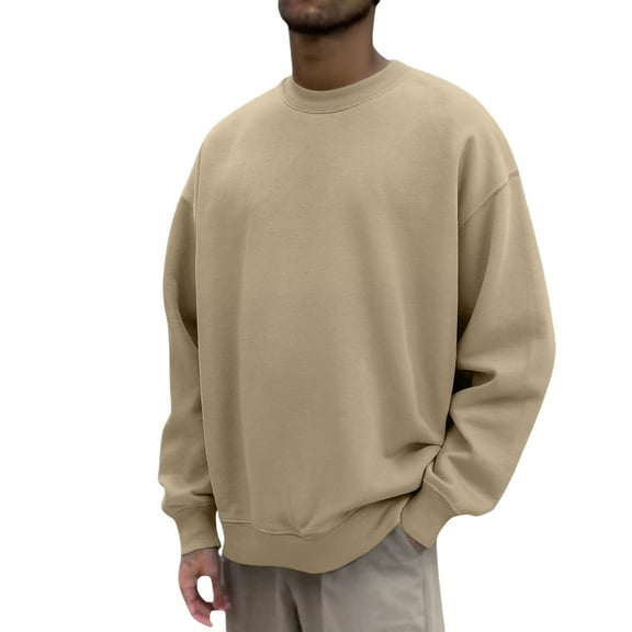 Men's Oversized Sweatshirts Fall Winter Vintage Gradient Crewneck Long Sleeve Sweaters Loose fit Soft Comfy Pullover Tops Army Green XL