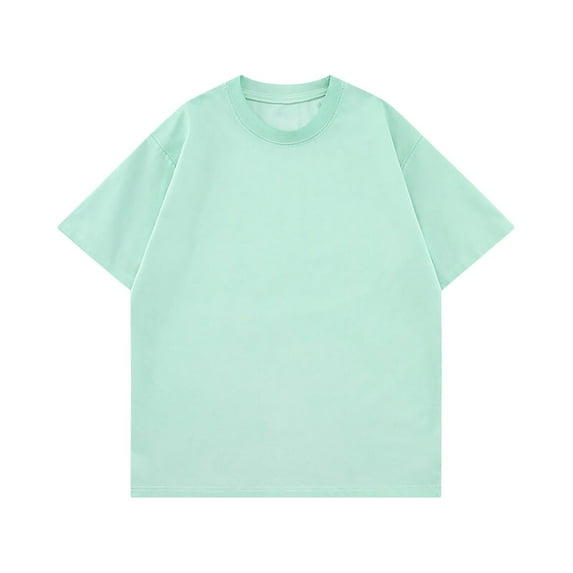 Men's Oversized T-Shirts Vintage Washed T Shirt Basic Tee Tops Unisex Short Sleeve Shirt Acid Washed T Shirt