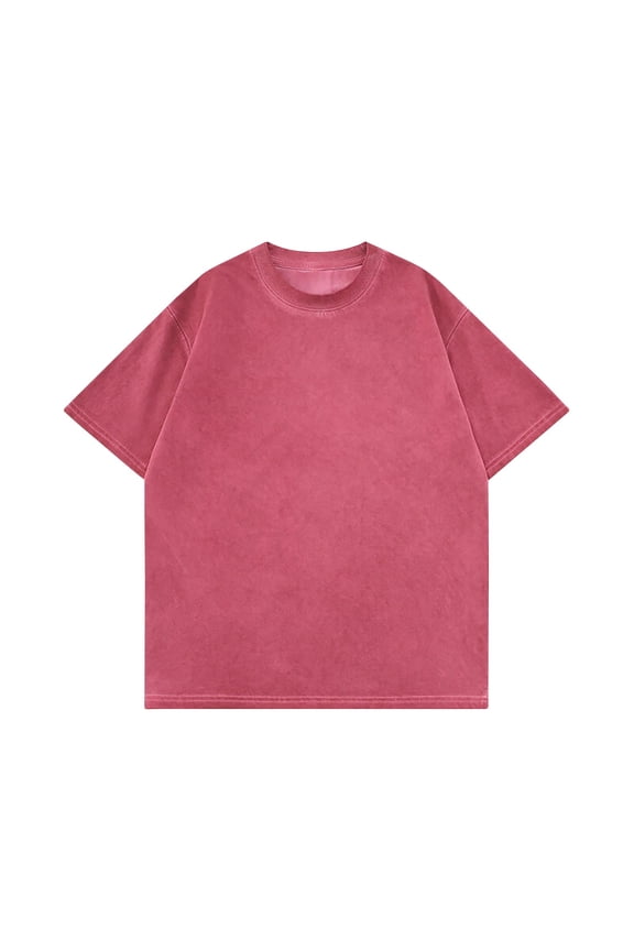 Men's Oversized T-Shirts Vintage Washed T Shirt Basic Tee Tops Unisex Short Sleeve Shirt Acid Washed T Shirt