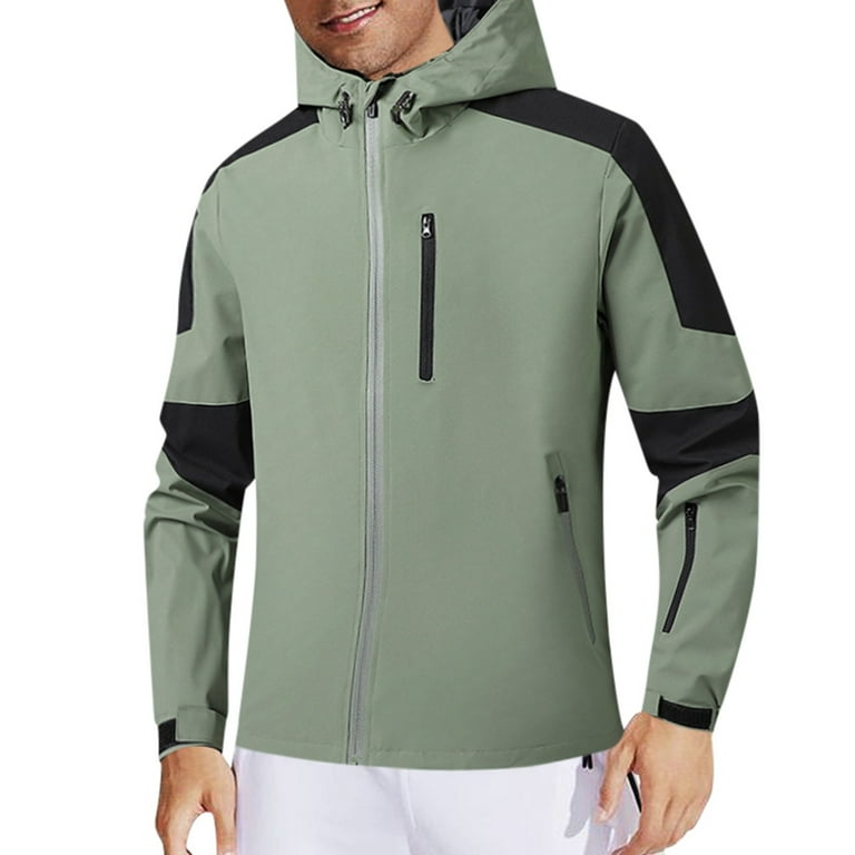 Men s Oversized Thickened Spring And Autumn Windproof Jacket Versatile Soft Charge Jacket Big Tall Pullover Windbreaker Light Weather Jacket Corporal