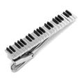 thumbnail image 1 of Men's Ox and Bull Black and Silver Piano Keys Tie Clip, 1 of 4