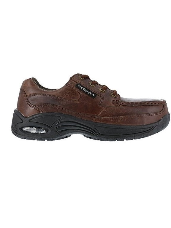 Men's Oxford Shoes, Composite Toe Type, Leather Upper Material, Copper, Size 12D
