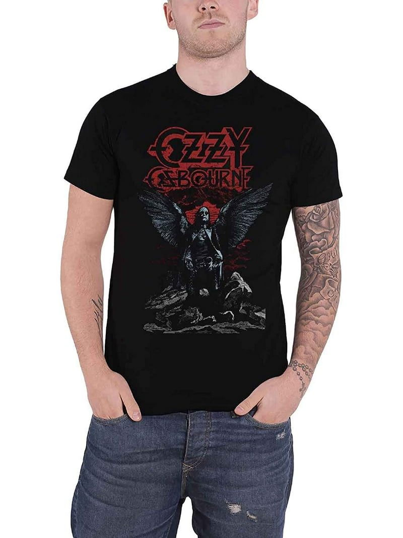 Men's Ozzy Osbourne Angel Wings T-shirt XX-Large Black