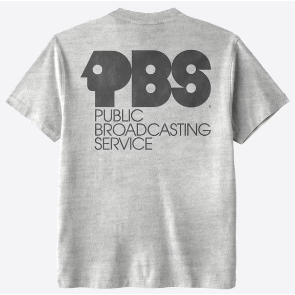Men's PBS Public Broadcasting Service Gray Graphic T-Shirt - Large