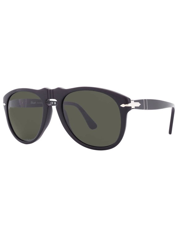 Men's PO0649-95/31-54 Black Oval Sunglasses