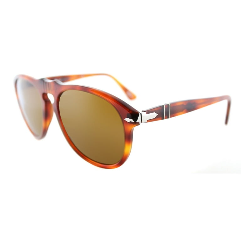 Men s PO0649 96 33 54 Brown Oval Sunglasses Walmart