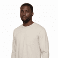 thumbnail image 1 of Men’s POCKET TEE Heavyweight Long Sleeve T-Shirt – 100% Cotton Workwear Crew Neck, 1 of 3