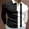 thumbnail image 1 of Men's POLO Shirt Striped Printed Short Sleeve T-Shirt Lapel Shirt, 1 of 7