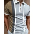 thumbnail image 1 of Men's POLO Shirt Striped Printed Short Sleeve T-Shirt Lapel Shirt, 1 of 8