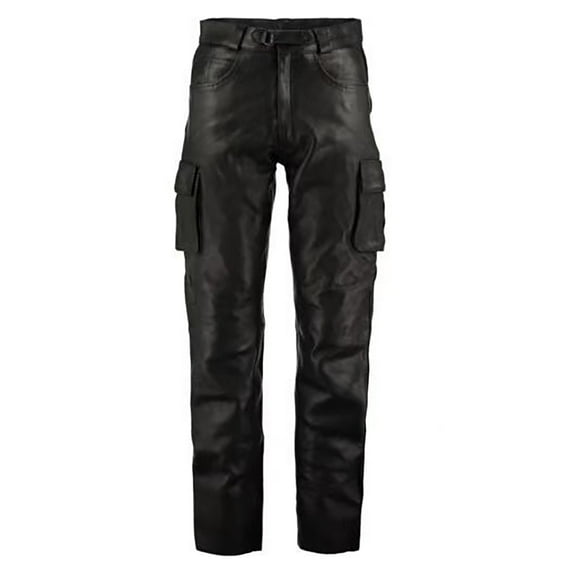 Men's PU Leather Casual Pants - Solid Color, Fashionable Leisure Design, Elastic Waist - Sizes S-XXXXXL (Waist 88-123cm)