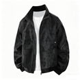thumbnail image 1 of Men's PU Leather Jacket, Bomber Style with Stand Up Collar, Long Sleeve Design, Multiple Zipper Pockets, Lightweight and Casual for Outdoor Daily Wear, 1 of 9