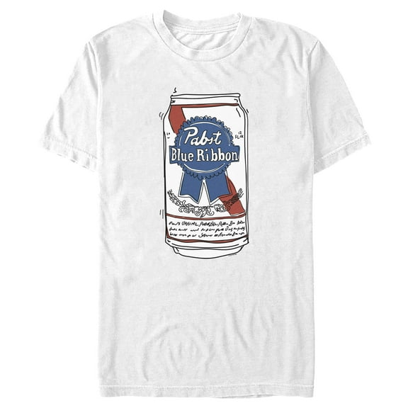 Men's Pabst Beer Can  Graphic Tee White 3X Large