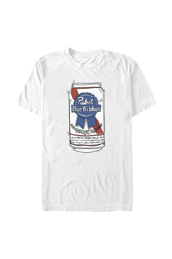 Men's Pabst Beer Can Graphic Tee White Small