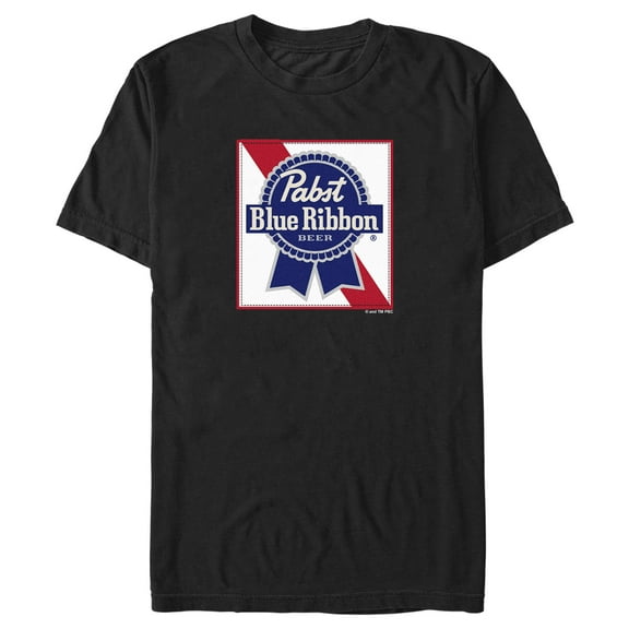 Men's Pabst Blue Ribbon Frame Logo  Graphic Tee Black 3X Large