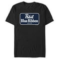 thumbnail image 1 of Men's Pabst Blue Ribbon Label Logo  Graphic Tee Black Small, 1 of 5