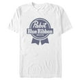 thumbnail image 1 of Men's Pabst Blue Ribbon Logo  Graphic Tee White 3X Large, 1 of 5