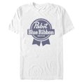 thumbnail image 1 of Men's Pabst Blue Ribbon Logo Graphic Tee White Medium, 1 of 5