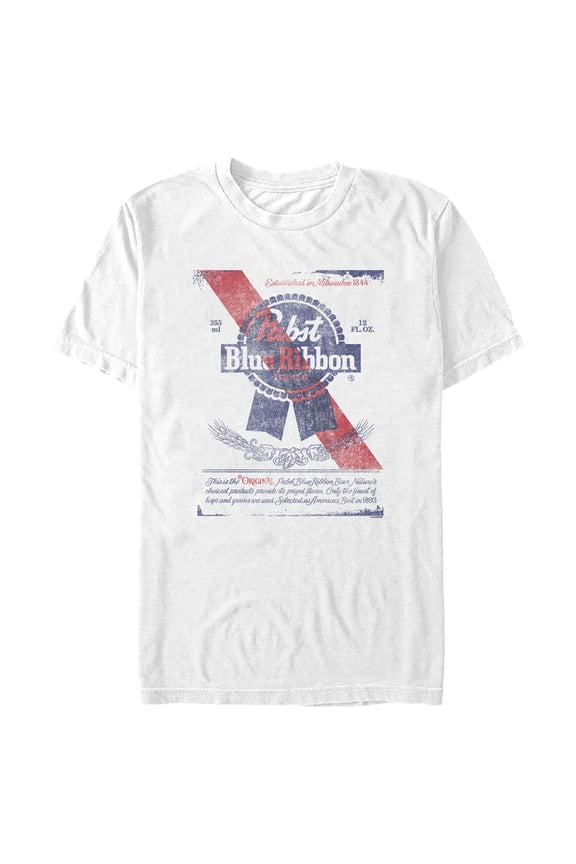 Men's Pabst Classic Label Graphic Tee White 2X Large