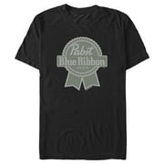 Mens Pabst Colorblind Ribbon Logo Graphic Tee Black Medium