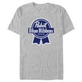 thumbnail image 1 of Men's Pabst Dark Blue Ribbon Logo  Graphic Tee Athletic Heather X Large, 1 of 5
