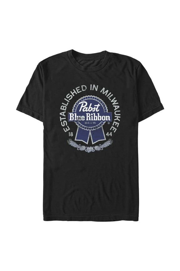 Men's Pabst Established in Milwaukee Logo Graphic Tee Black 2X Large