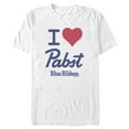 thumbnail image 1 of Men's Pabst I Heart Beer Graphic Tee White Small, 1 of 5