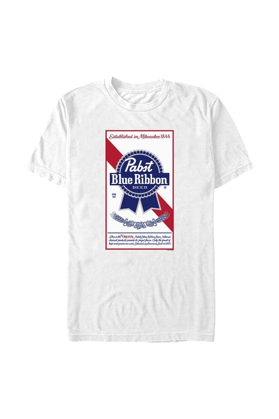 Men's Pabst Label Logo Graphic Tee White Small
