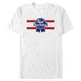 thumbnail image 1 of Men's Pabst Red Stripe Blue Ribbon Graphic Tee White X Large, 1 of 5