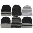 thumbnail image 1 of Men's Pack of 6 Soft Stretchy Beanies, 1 of 2