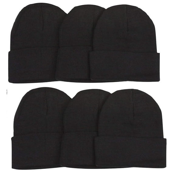 Men's Pack of 6 Soft Stretchy Beanies