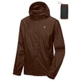 thumbnail image 1 of Men's Packable Rain Jacket Windbreaker Waterproof Lightweight Rain Coat with Hood for Golf Cycling Hiking Red S, 1 of 7