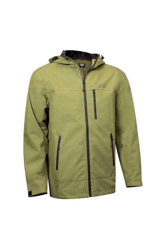 Men's Packable Travel Rain Jacket with Secret Pockets and Waterproof Stretch Shell | The Ultimate All-Round Rain Coat for Men (XL)