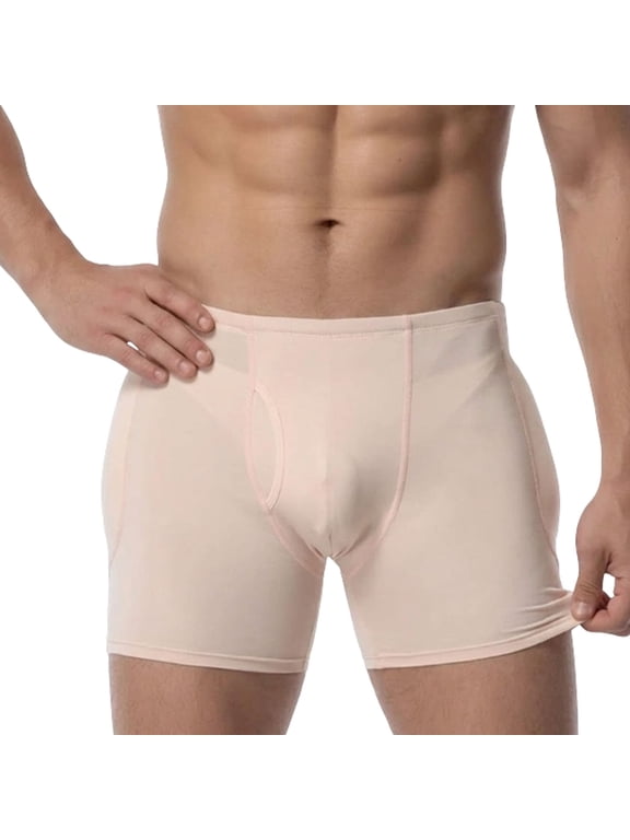 Men's Padded Boxer Briefs Shaper Underwear – Versatile Sculpting Control Bottoms in Sizes S-XXXL, Comfortable Lift Compression Shorts for Gym and Daily Wear