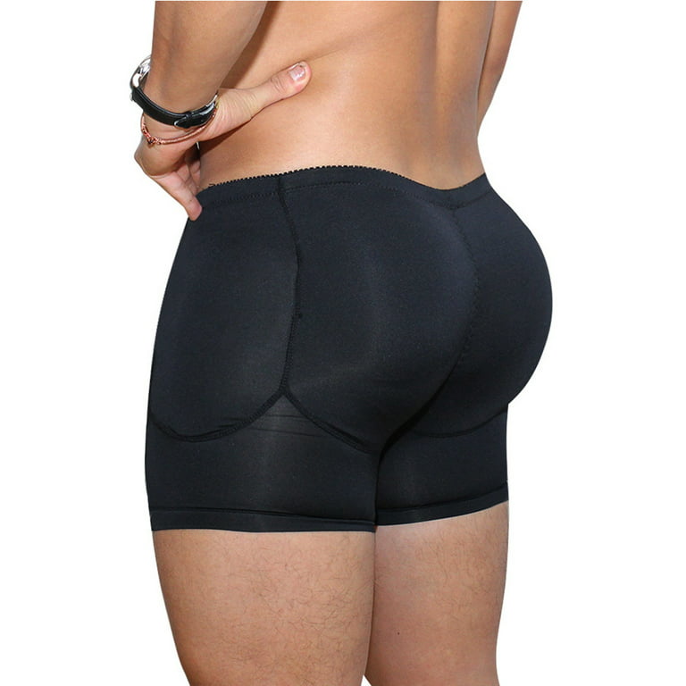 Men's Padded Shorts Boxer Underwear Tummy Control Shapewear Enhance Butt  Lifter Briefs 