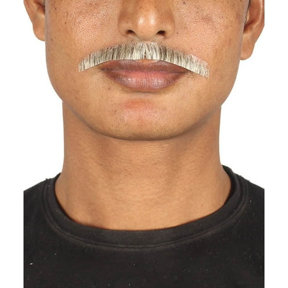 Men's Painter Brush Style Moustache Set | Gray Cosplay Facial Hair
