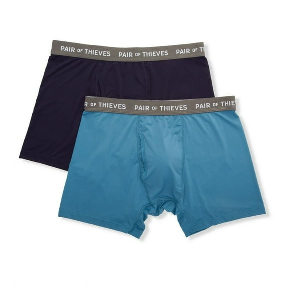 Men's Pair of Thieves 102268 Super Fit Boxer Brief - 2 Pack (The Blues L)
