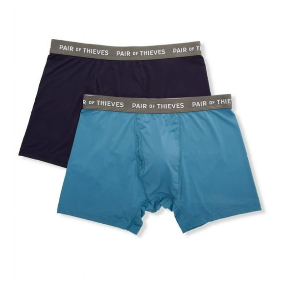 Men's Pair of Thieves 102268 Super Fit Boxer Brief - 2 Pack (The Blues XL)