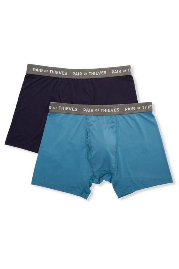Men's Pair of Thieves 102268 Super Fit Boxer Brief - 2 Pack (The Blues XL)