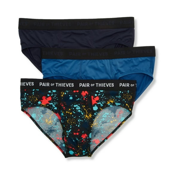 Men's Pair of Thieves 102562 Super Fit Brief - 3 Pack (Man Cave Painting XL)