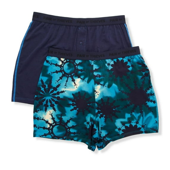 Men's Pair of Thieves 103917 Super Soft Boxer - 2 Pack (Dye Hard/Navy M)