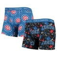 thumbnail image 1 of Men's Pair of Thieves Black/Royal Chicago Cubs Super Fit 2-Pack Boxer Briefs Set, 1 of 5
