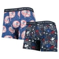 thumbnail image 1 of Men's Pair of Thieves Navy/Blue New York Yankees Super Fit 2-Pack Boxer Briefs Set, 1 of 5